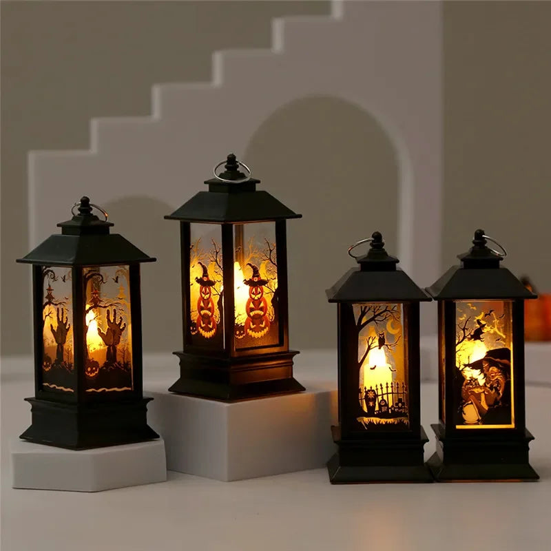 Lanterne LED Halloween - Citrouille & Fantôme Déco