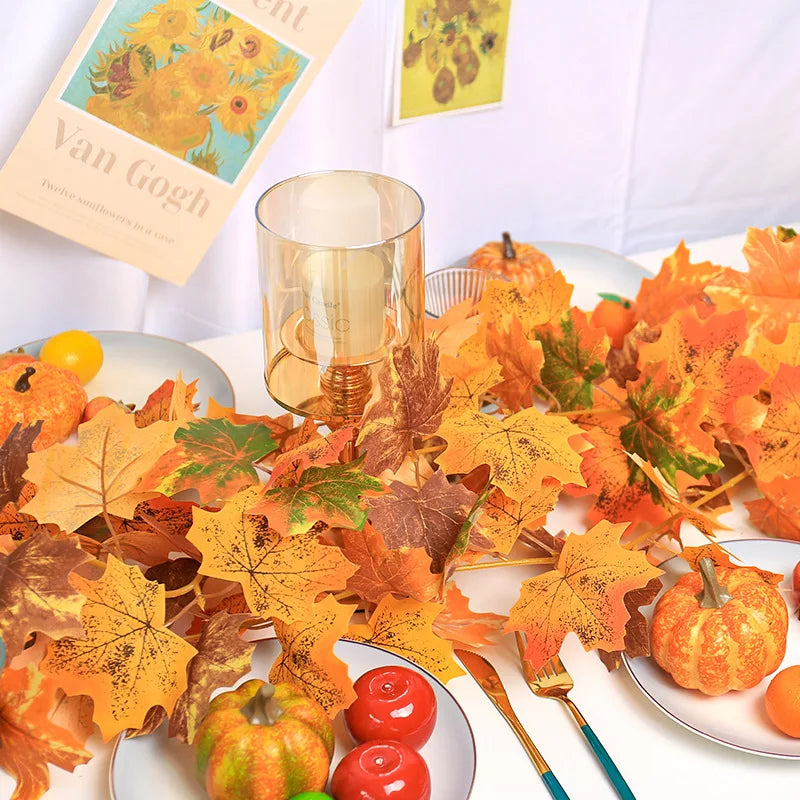 Feuilles Érable Artificielles - Décoration Murale Automne Halloween