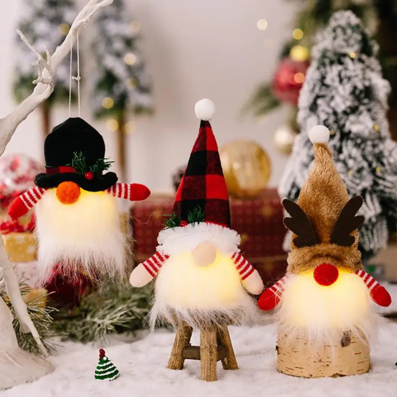 Poupée Gnome LED Sécurisée Enfant - Peluche Lumineuse Noël