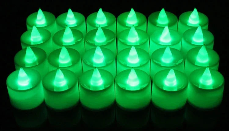 Bougies LED Colorées à Pile - Photophore Sans Flamme Set 24/50