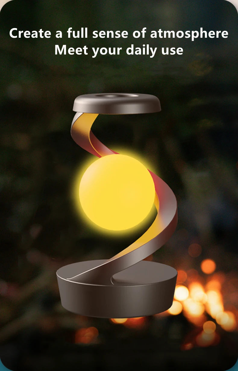Lampe Flottante LED + Chargeur Sans Fil 15W - RGB Rotative
