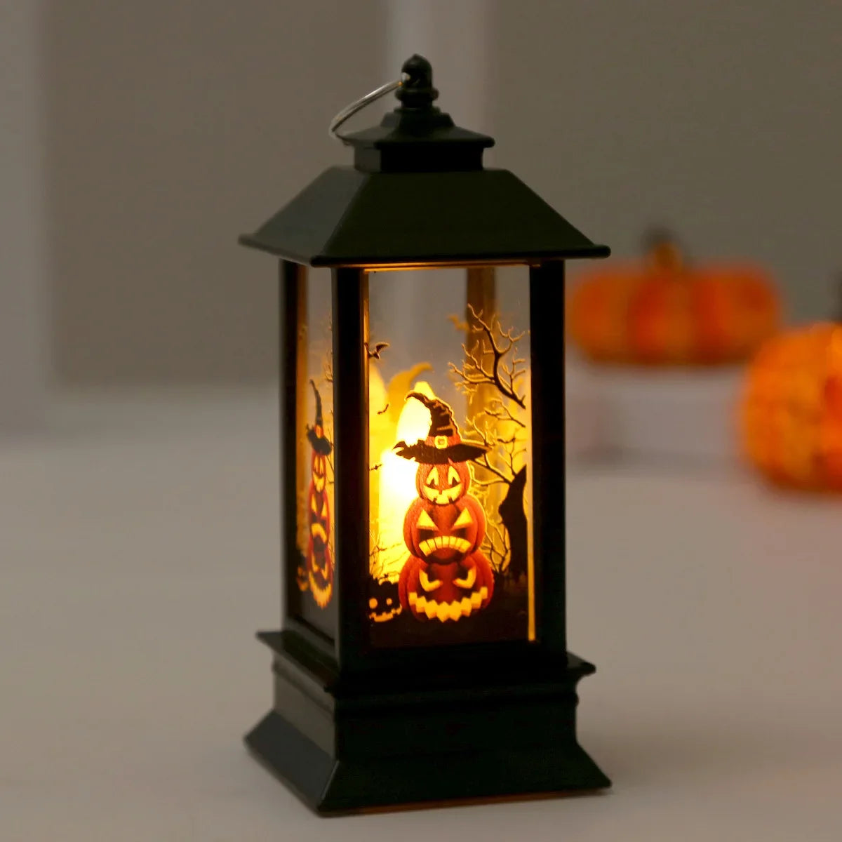 Lanterne LED Halloween - Citrouille & Fantôme Déco