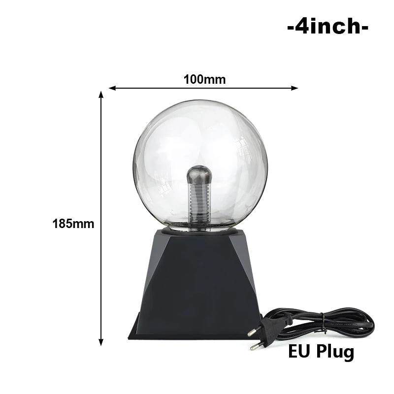 Boule de Plasma Cristal Magique LED - Veilleuse Enfant 3-8 Pouces