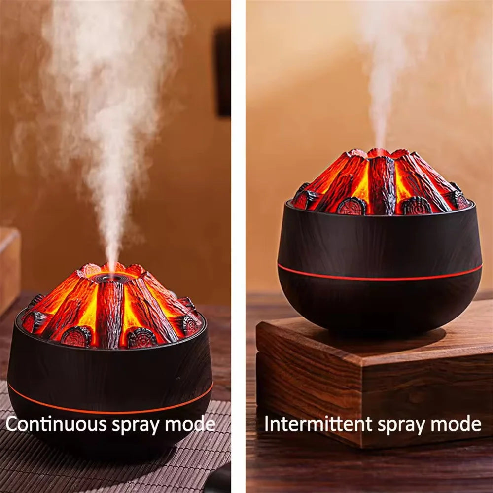 Humidificateur Flamme 300ml - Votre Foyer Magique d'Aromathérapie