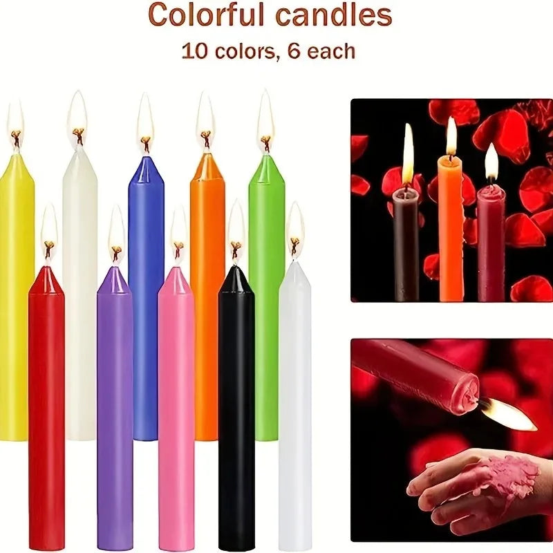 Mini Bougies Coniques Non Parfumées - Set 10/20 Pièces Mariage Noël