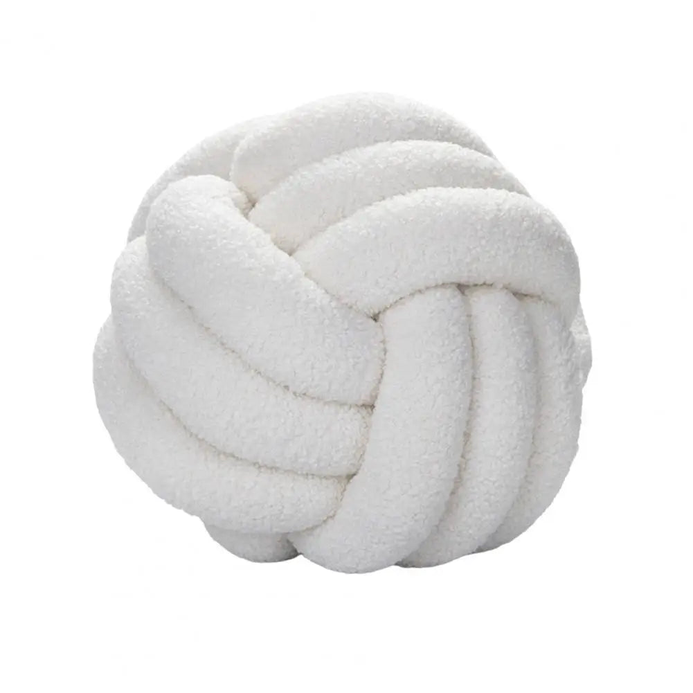 Oreiller Boule Noué Écologique - Coussin Déco Tissé Main