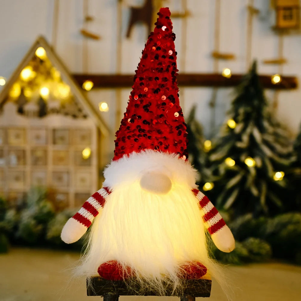 Gnome Elfe LED Sécurisé Enfant - Peluche Lumineuse Noël 2024