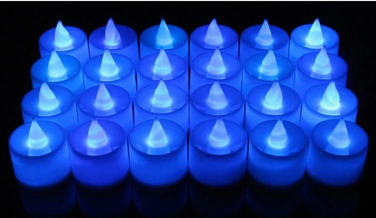 Bougies LED Colorées à Pile - Photophore Sans Flamme Set 24/50