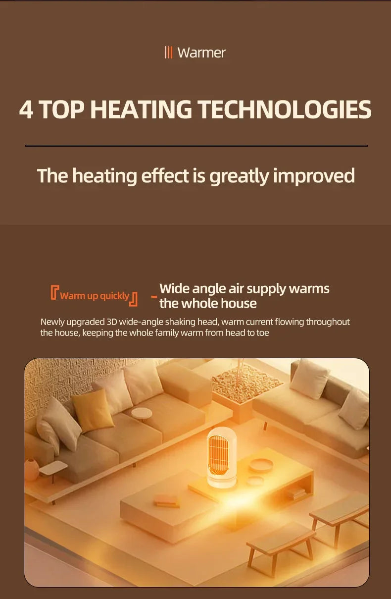 Radiateur d'Appoint Électrique - Chauffage Portable Efficace