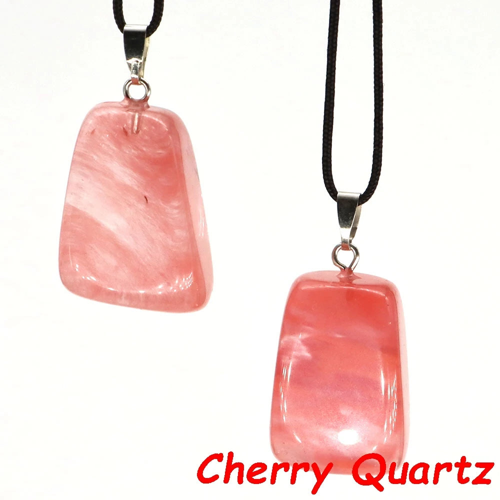 Pendentif Pierre Naturelle Reiki 30mm - Quartz Rose Aventurine