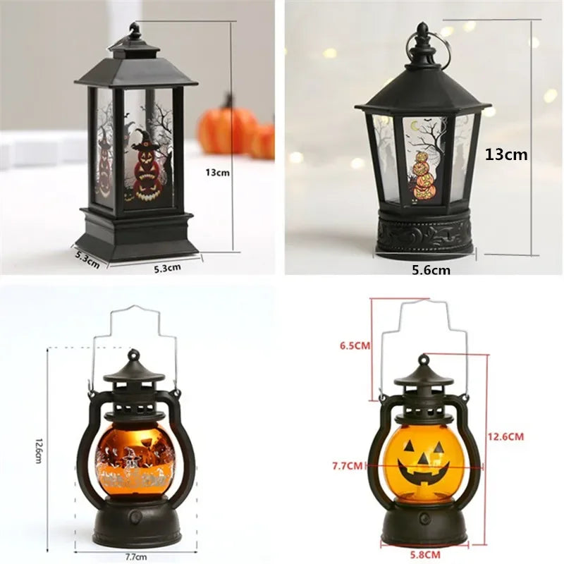 Lanterne LED Halloween - Citrouille & Fantôme Déco