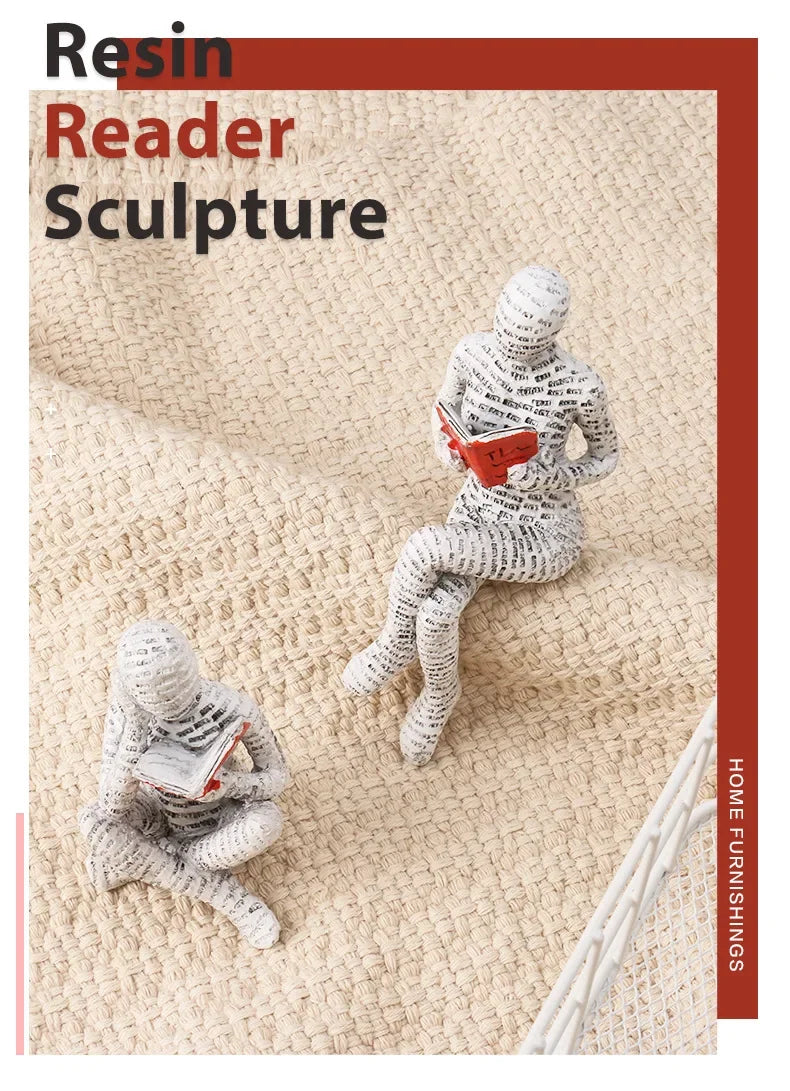 Figurine Décorative Abstraite en Résine - Statue Design Moderne