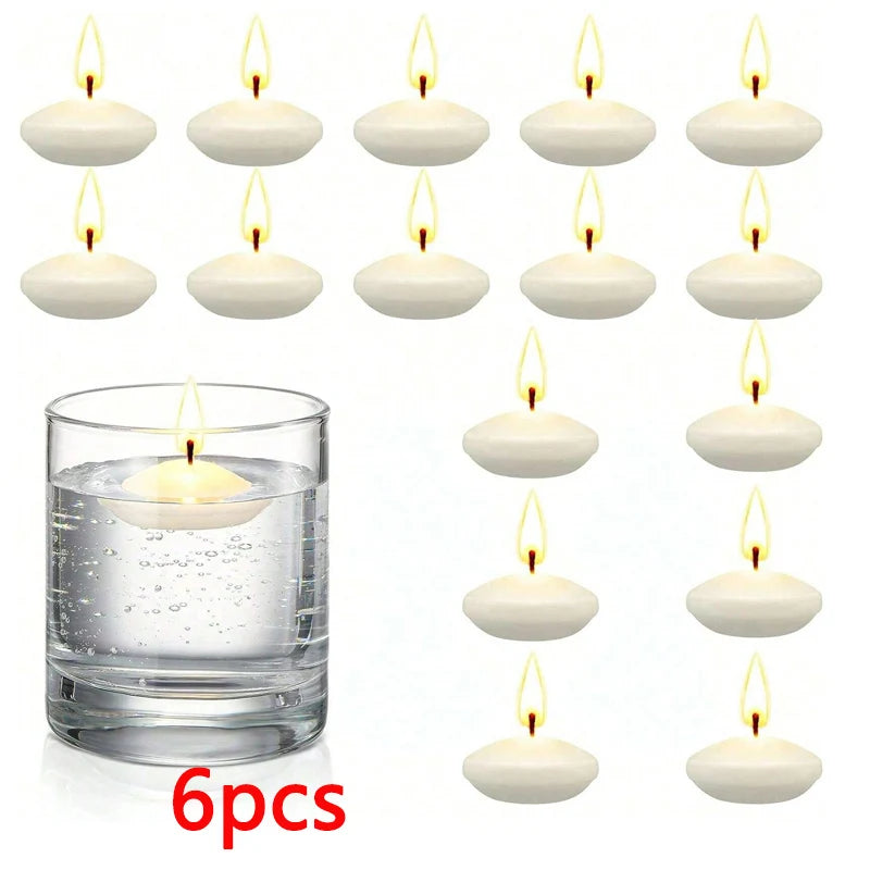 Bougies Flottantes Non Parfumées - Set Romantique 6/10/16 Pièces