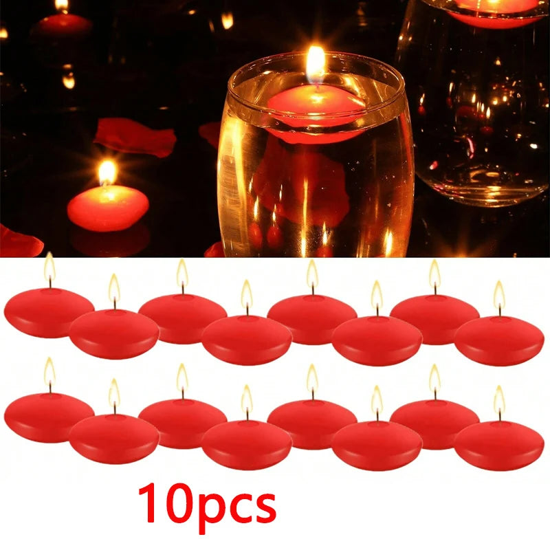 Bougies Flottantes Non Parfumées - Set Romantique 6/10/16 Pièces