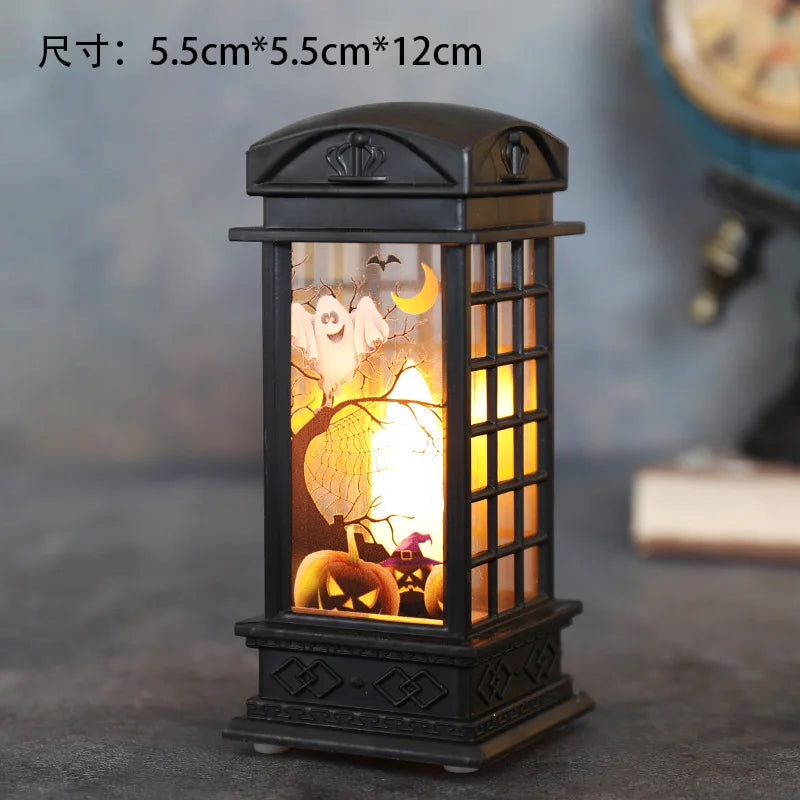 Lampe LED Halloween Sécurisée - Château Citrouille Décoratif
