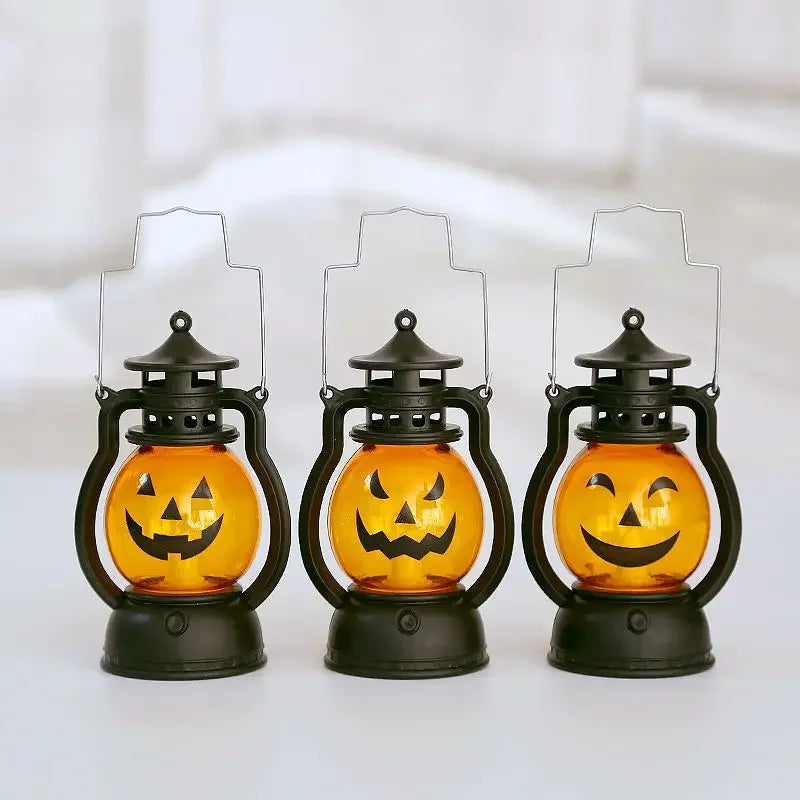 Lanterne LED Halloween - Citrouille & Fantôme Déco