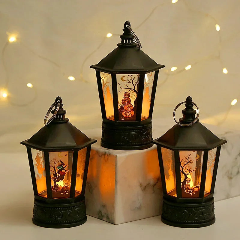 Lanterne LED Halloween - Citrouille & Fantôme Déco