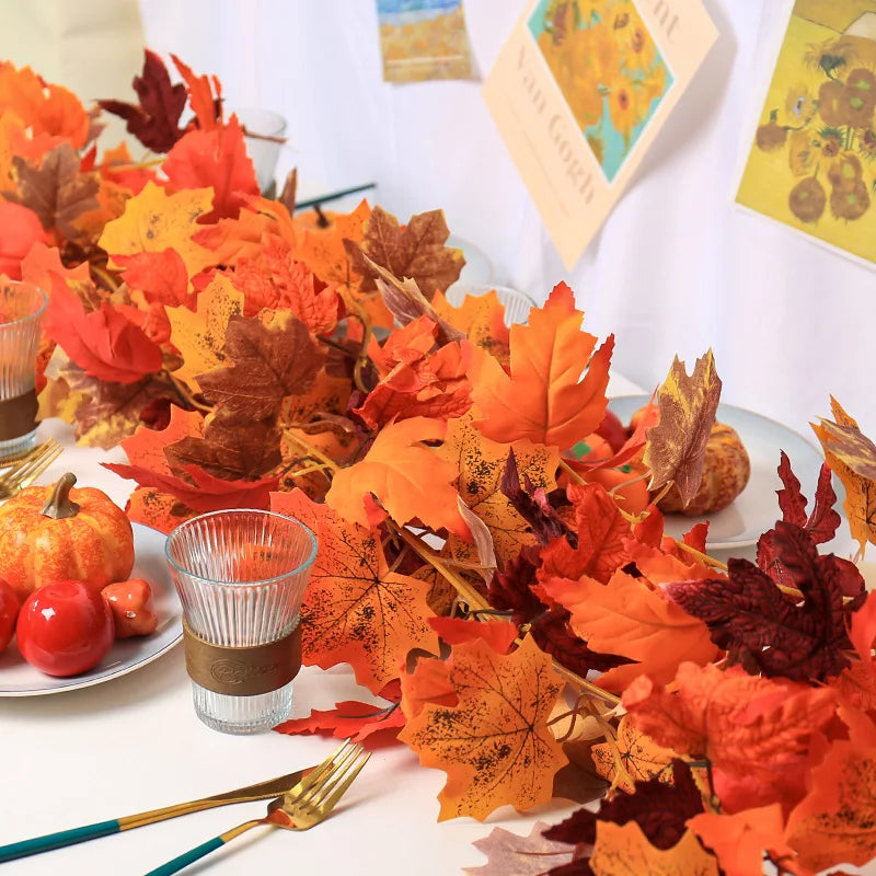 Feuilles Érable Artificielles - Décoration Murale Automne Halloween
