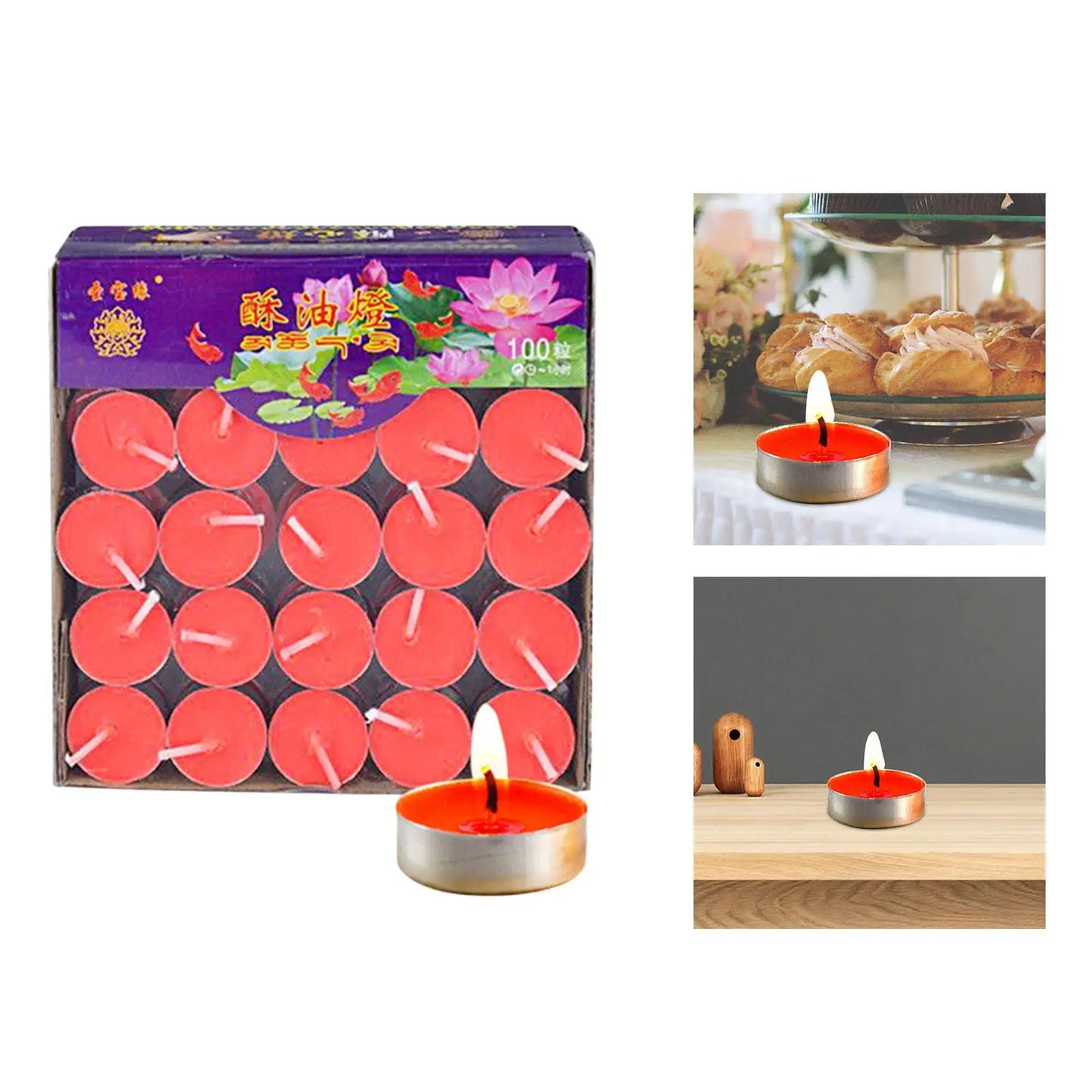 Chauffe-Plats Parfumés Sans Fumée - Set 100 Pièces Fêtes