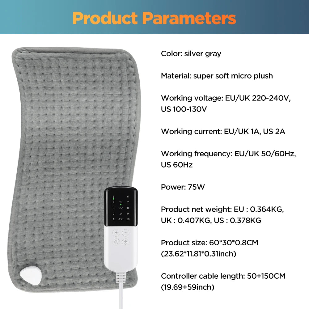 Couverture Chauffante Électrique - Tapis Chauffant Lit