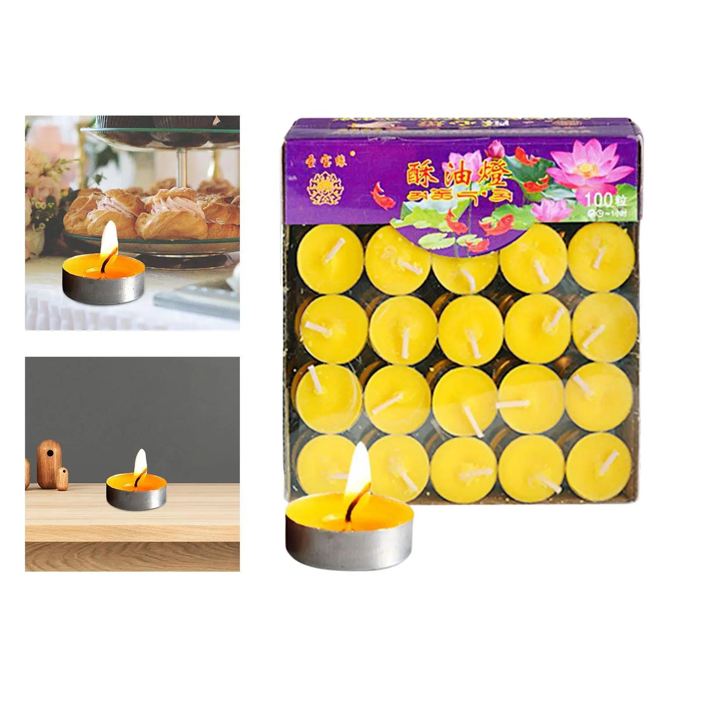 Chauffe-Plats Parfumés Sans Fumée - Set 100 Pièces Fêtes