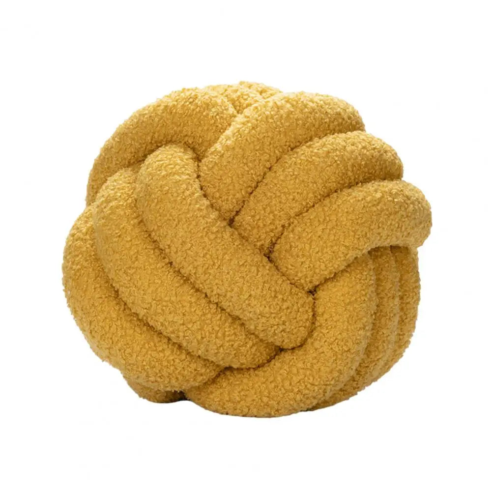 Oreiller Boule Noué Écologique - Coussin Déco Tissé Main