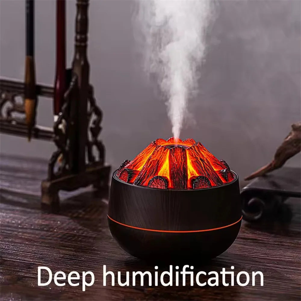 Humidificateur Flamme 300ml - Votre Foyer Magique d'Aromathérapie