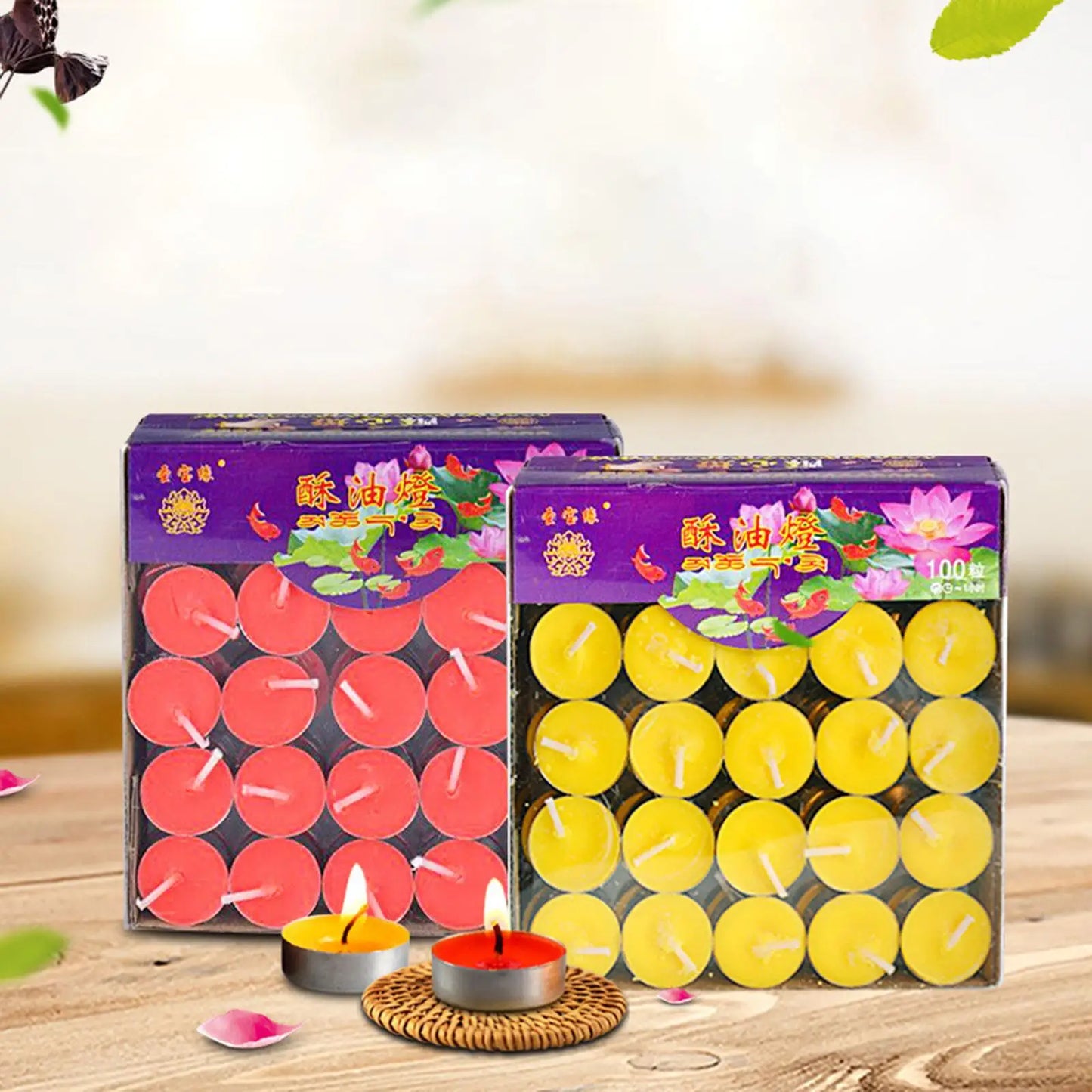 Chauffe-Plats Parfumés Sans Fumée - Set 100 Pièces Fêtes