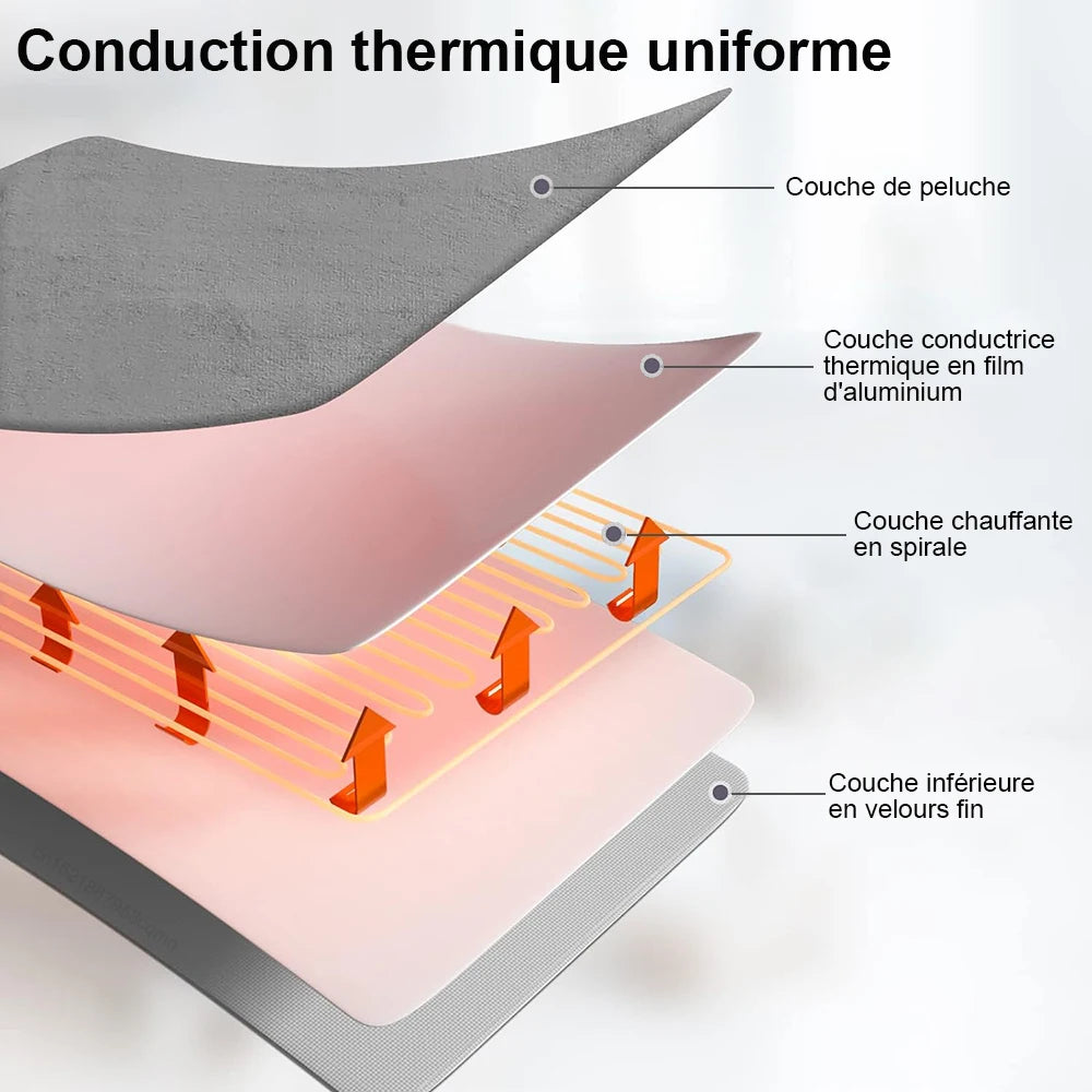 Couverture Chauffante Thermostat Automatique - Matelas Chauffant Double
