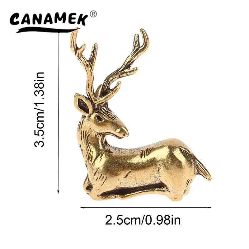 Figurine Cerf de Noël en Laiton - Votre Gardien Magique des Fêtes