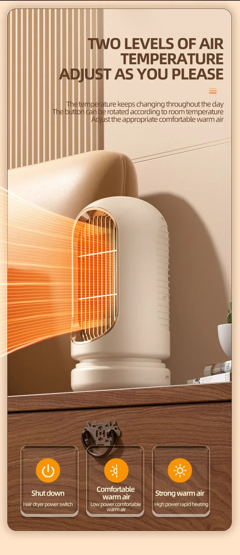 Radiateur d'Appoint Électrique - Chauffage Portable Efficace