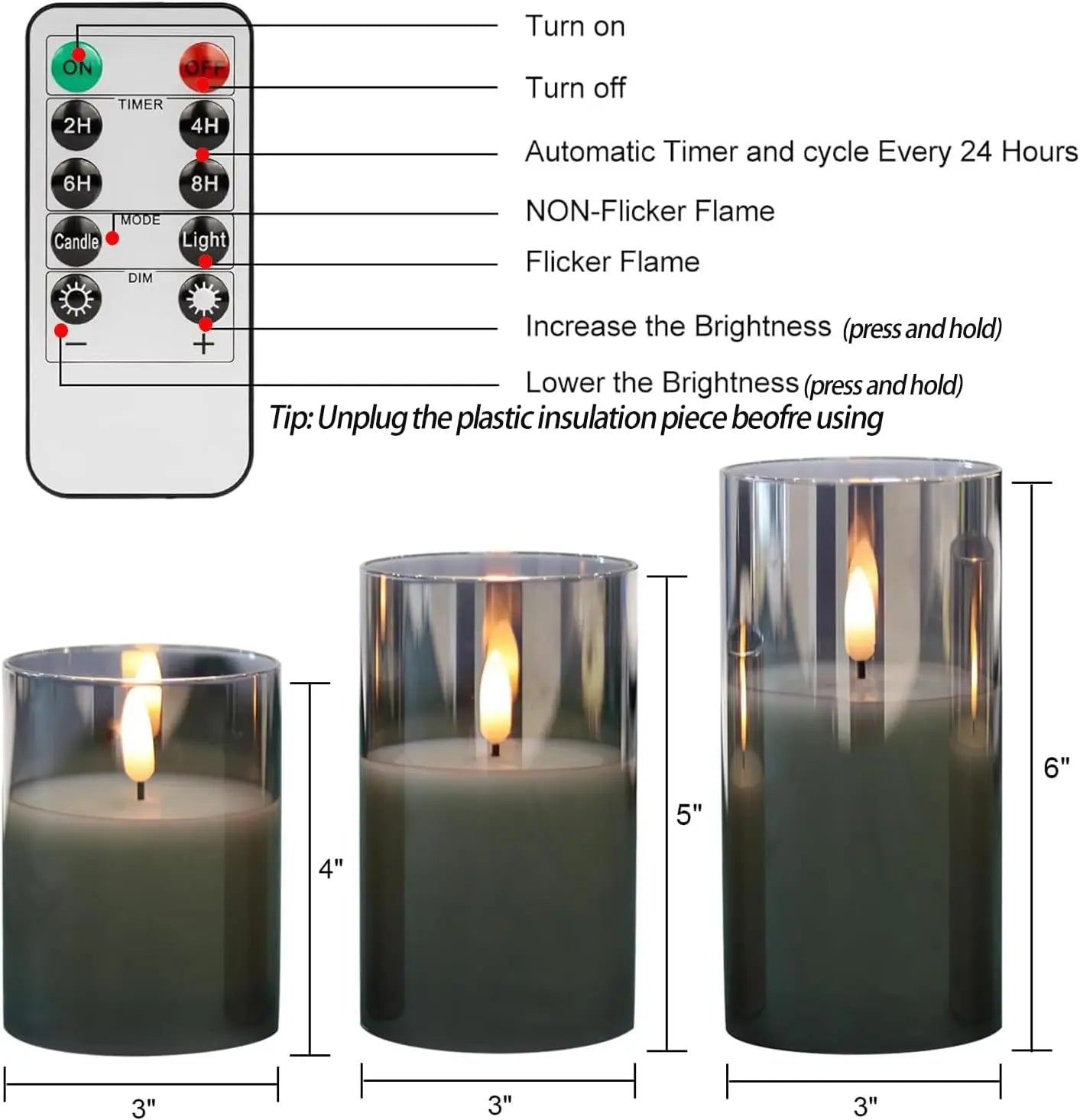 Bougies LED Télécommandées - Set Déco Mariage & Noël