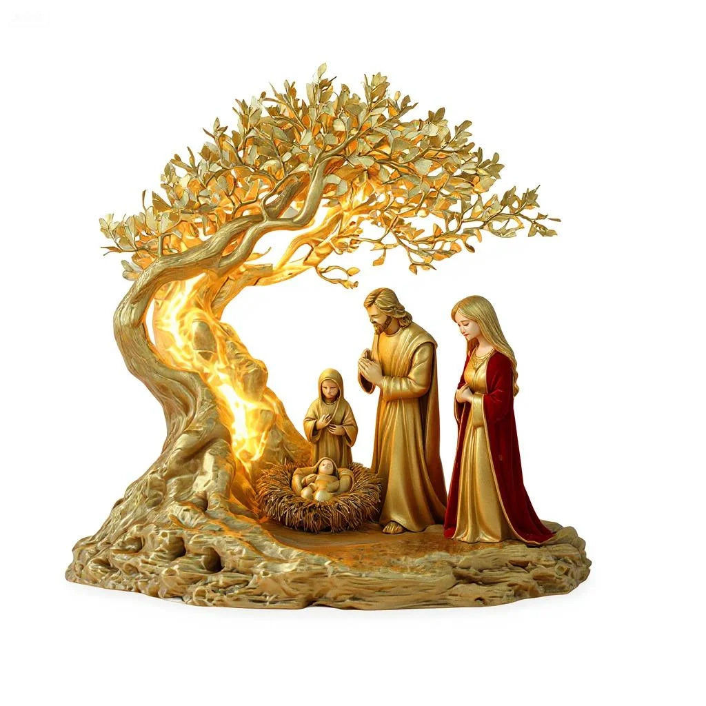 Statue Jésus Arbre de Vie Sécurisée - Décoration Bureau Familiale