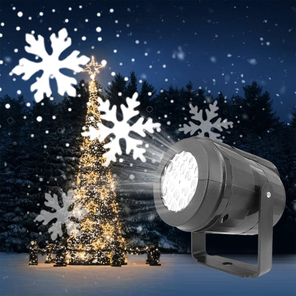 Projecteur Flocons Neige LED - Décoration Noël Extérieur