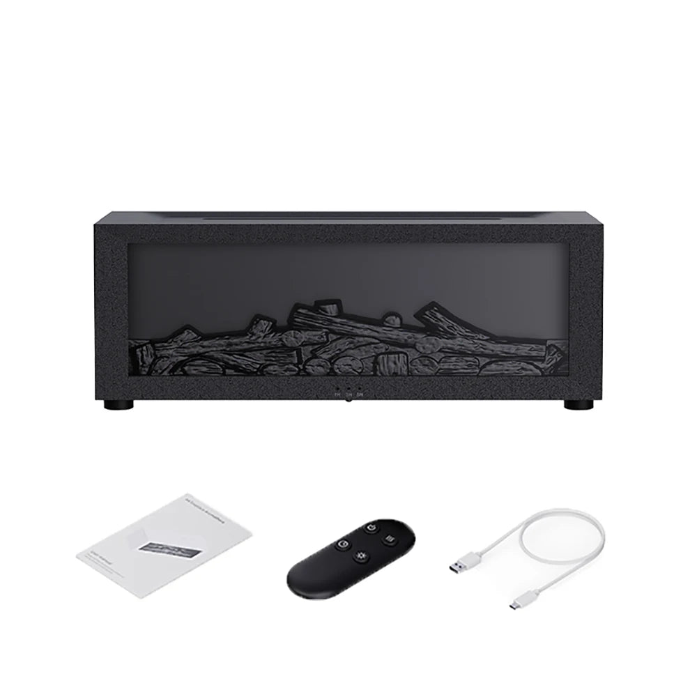 Humidificateur Flamme LED - Télécommande Arôme