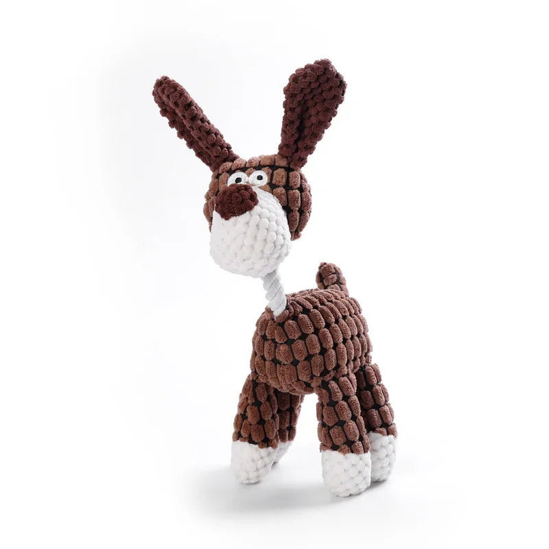 Jouet Peluche Chien Grinçant - Résistant Mâcheurs