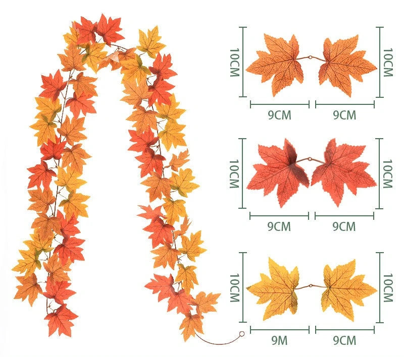 Feuilles Érable Artificielles - Décoration Murale Automne Halloween