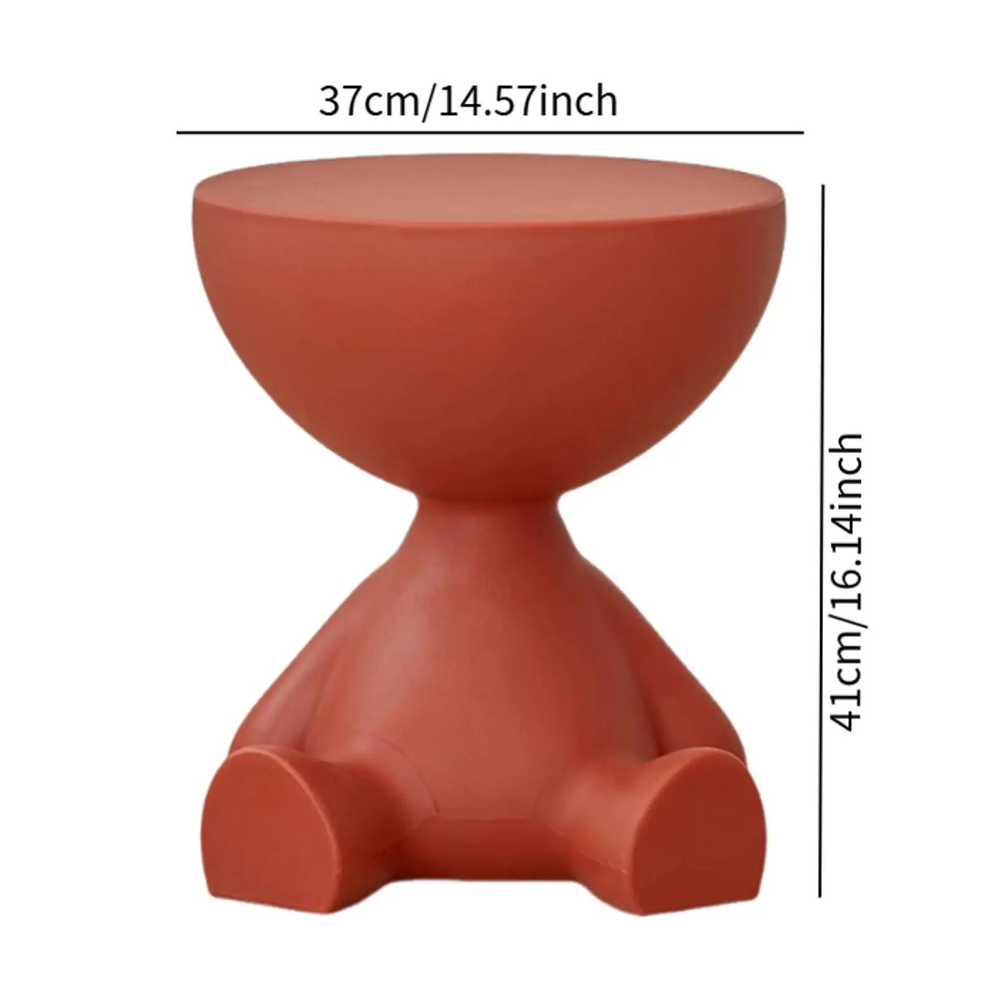 Table d'Appoint Créative à Tête Plate - Design Moderne & Fonctionnel