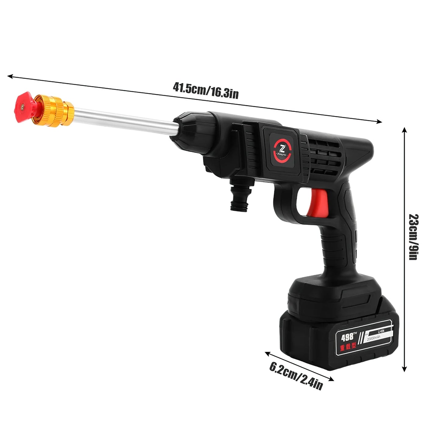 Nettoyeur Haute Pression Sans Fil 21V - Pistolet à Mousse 50BAR pour Auto et Jardin
