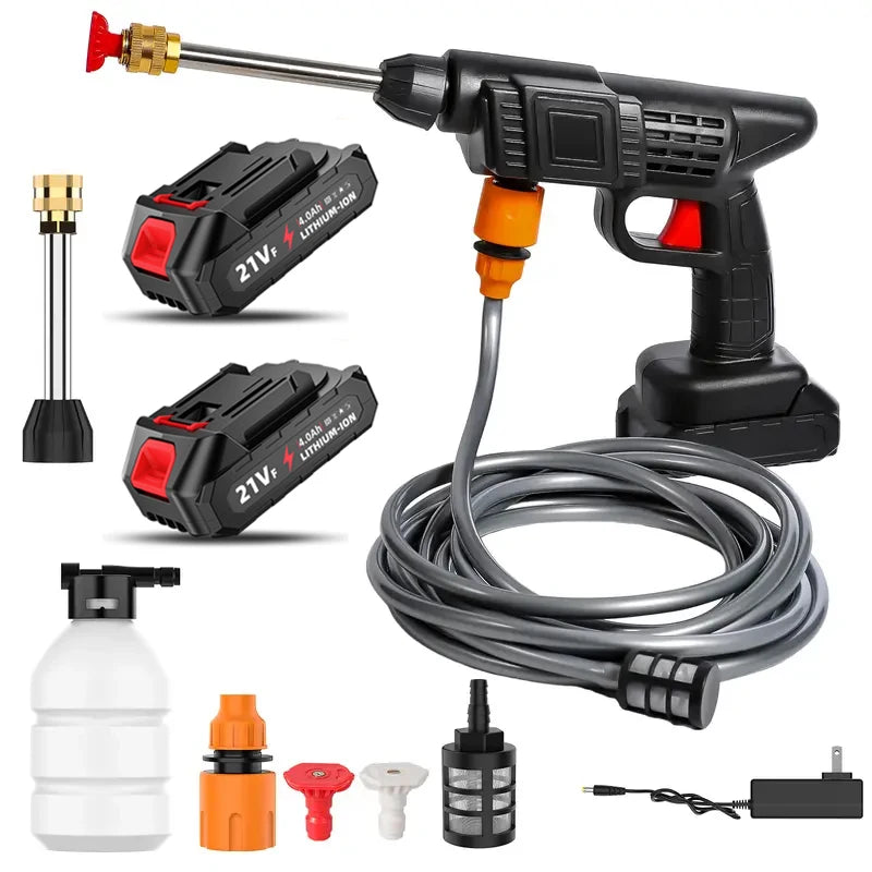 Nettoyeur Haute Pression Sans Fil 21V - Pistolet à Mousse 50BAR pour Auto et Jardin