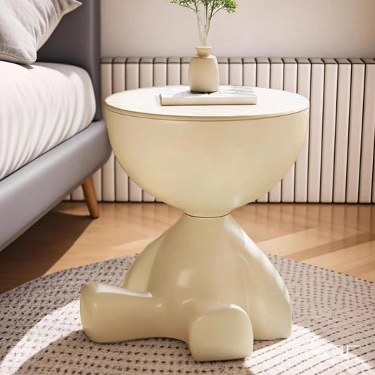 Table d'Appoint Créative à Tête Plate - Design Moderne & Fonctionnel