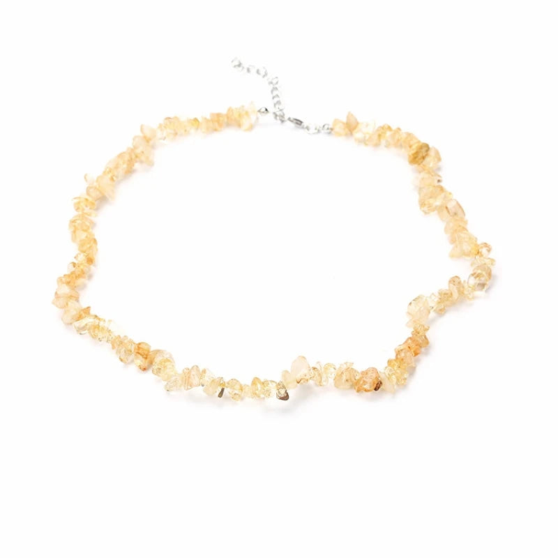 Tour de Cou Pierre Naturelle Femme 40cm - Bijou Bohème Quartz Rose