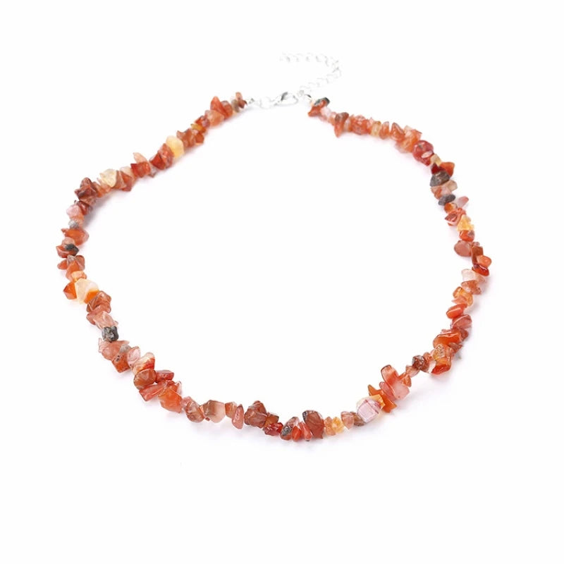 Tour de Cou Pierre Naturelle Femme 40cm - Bijou Bohème Quartz Rose