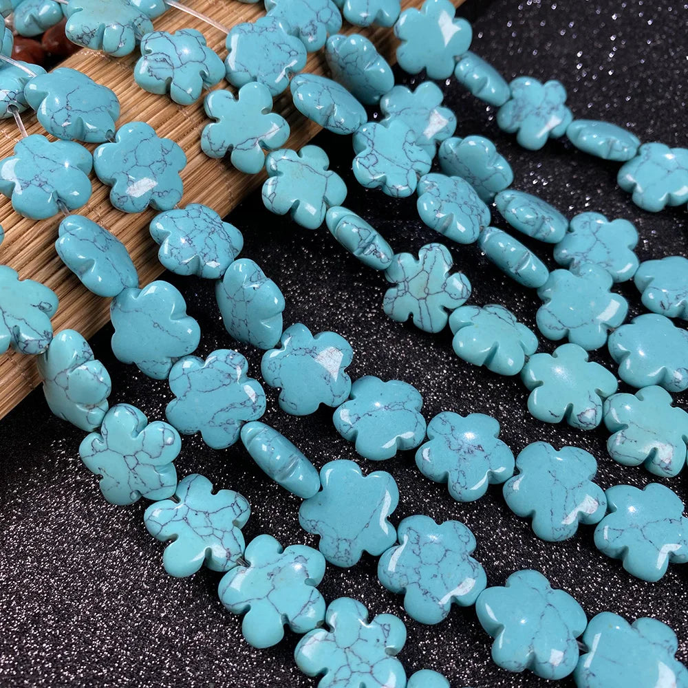 Perles Fleur Pierre Naturelle 16mm - Création Bijoux DIY