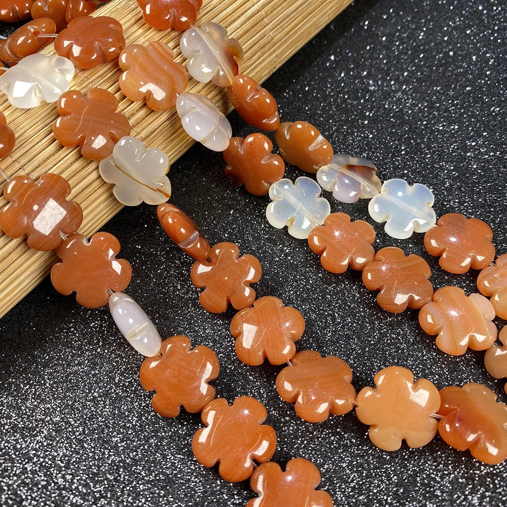 Perles Fleur Pierre Naturelle 16mm - Création Bijoux DIY