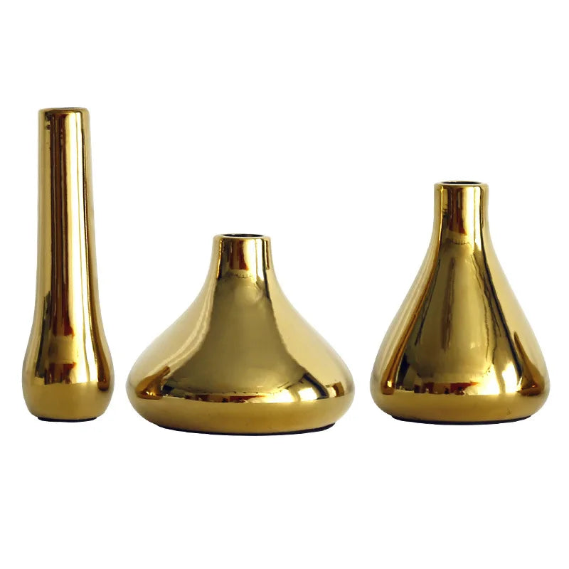 Mini Vase Céramique Doré - Votre Bijou Précieux de Décoration