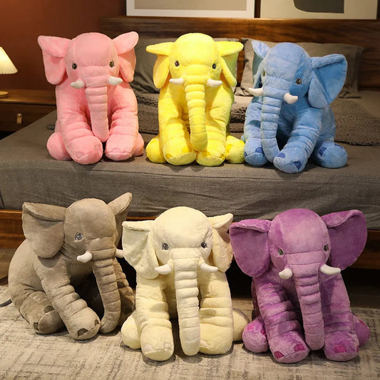Éléphant Géant Peluche 60cm - Oreiller Câlin XXL Enfant