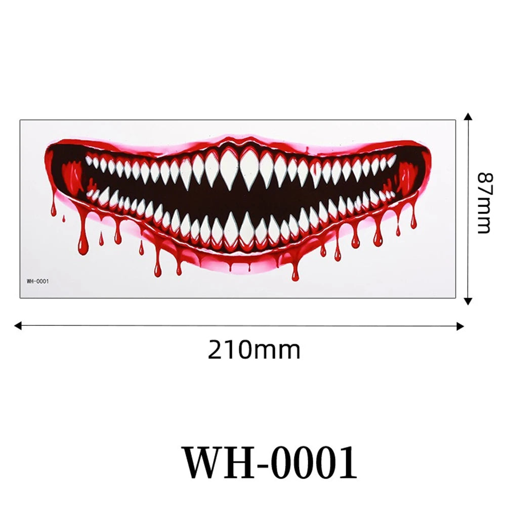 Faux Tatouages 3D Halloween - Autocollants Temporaires Effrayants