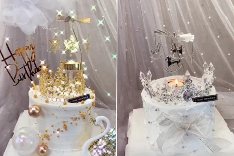 Bougeoir Rotatif Métal Chaud - Porte-Bougie Noël Mariage