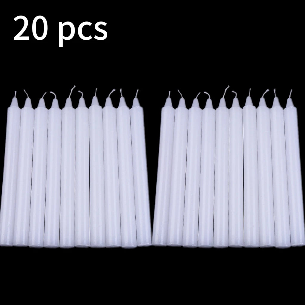 Mini Bougies Coniques Non Parfumées - Set 10/20 Pièces Mariage Noël